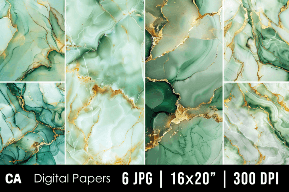 Abstract Sage Green Marble Backgrounds: A Designer's Go-To
