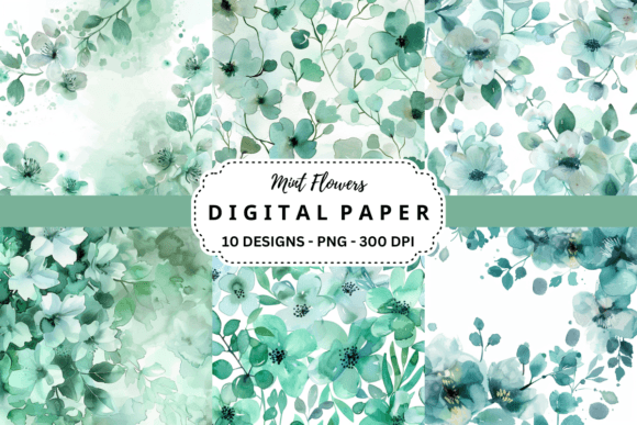 Elevate Your Visual Projects with Mint Flowers Backgrounds