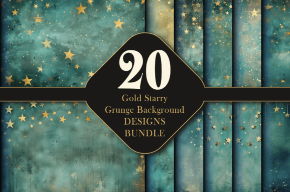 Gold Starry Grunge Backgrounds: Your Creative Toolkit