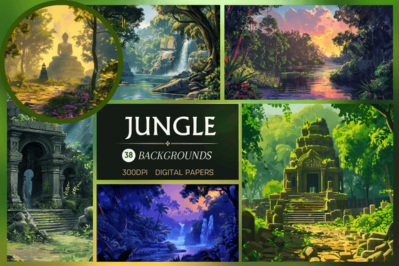 Jungle - Backgrounds: Infusing Exotic Nature into Digital Projects