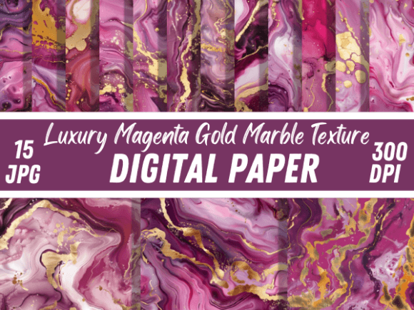 Luxury Magenta Gold Marble Backgrounds: Your Design Secret Weapon