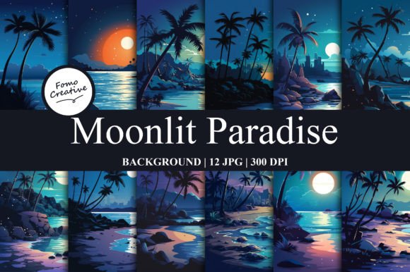 Moonlit Paradise Backgrounds: Elevating Your Digital Designs