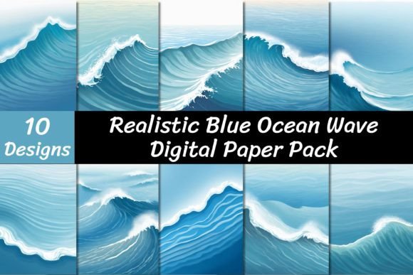 Realistic Blue Ocean Wave Backgrounds: Your Digital Design Toolkit