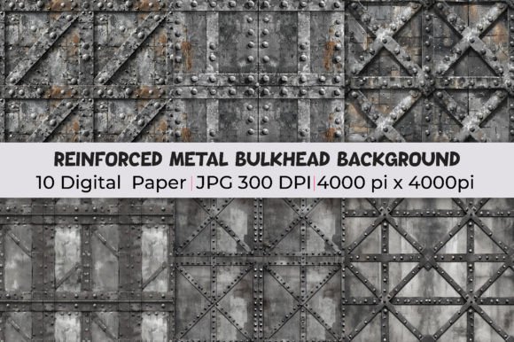 Reinforced Metal Bulkhead Backgrounds: Industrial Strength for Modern Design
