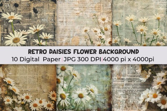 Retro Daisies Flower Backgrounds: A Design Game-Changer