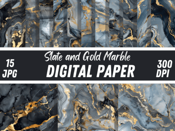 Slate Gold Marble Textures: Elevate Your Creative Projects