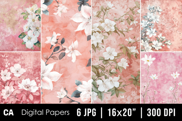 Timeless Charm: Using Vintage Pink Floral Journal Backgrounds