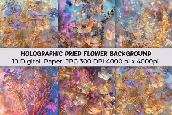 Transforming Designs with Holographic Dried Flower Backgrounds