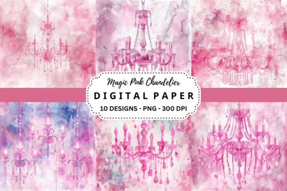 Transforming Designs with Magic Pink Chandelier Backgrounds