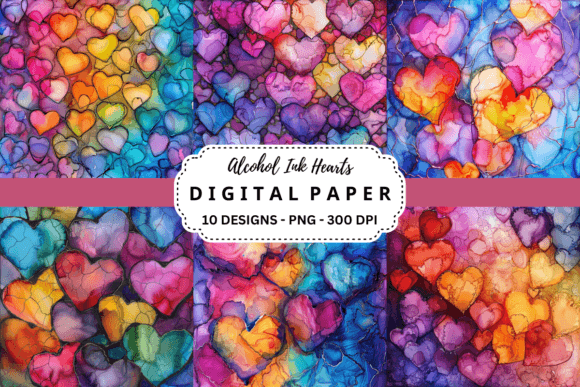 Unveiling the Beauty of Alcohol Ink Hearts Backgrounds