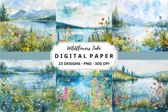 Wildflowers Lake Backgrounds: Nature's Serene Canvas